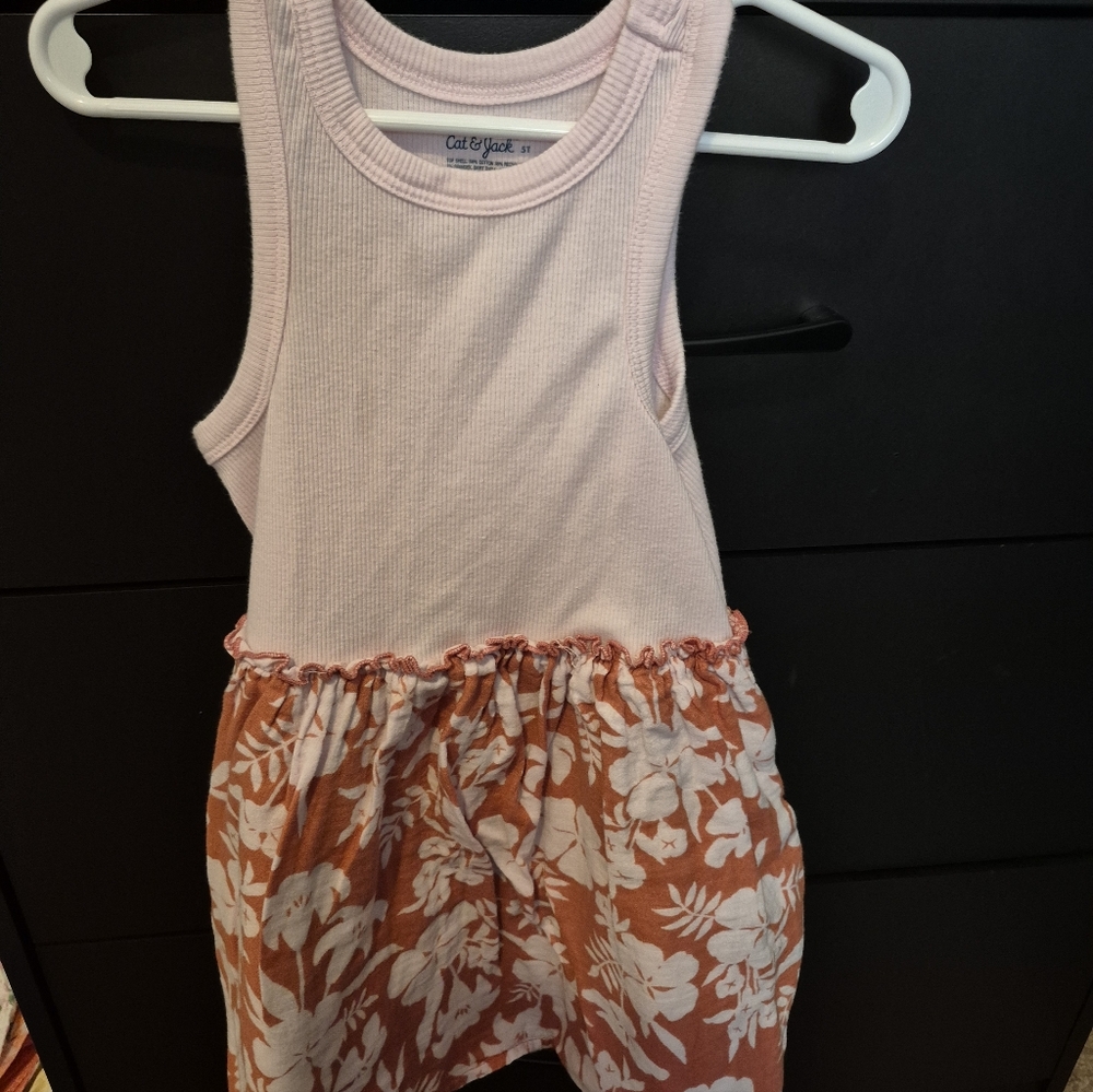Cat & Jack Pink and Orange Floral Dress